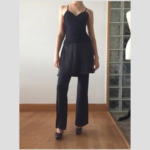 Chanel silk Trousers with attached skirt